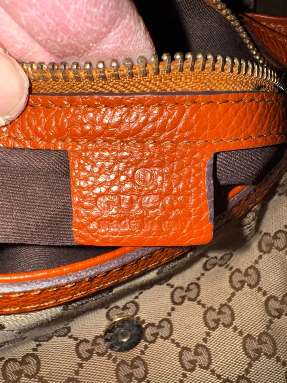 Gucci Tan-Brown GG Canvas Crossbody with Tassel Detail - Picture 11 of 14